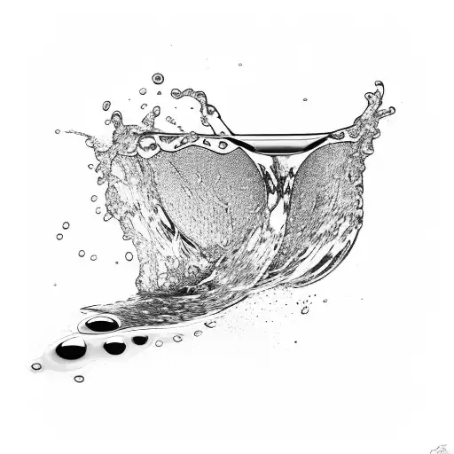 Stream Flowing Into Glass Of Water