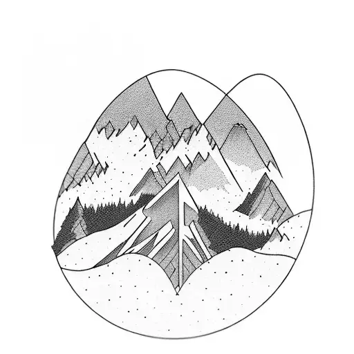 A Majestic Mountain Range With A Winding Hiking Trail