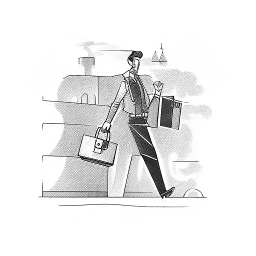 An Enigmatic Businessman Holding A Briefcase With A Mysterious Key In A Dark Alley