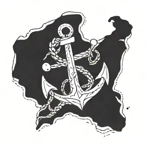 A Minimalist Anchor Tattoo With The Coordinates Of A Favorite Sailing Destination