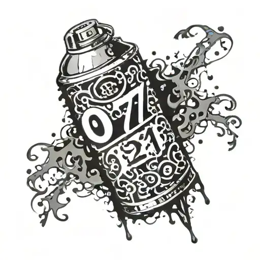 Incorporate A Realistic Spray Can With Graffiti Lettering Spelling Out '0711'