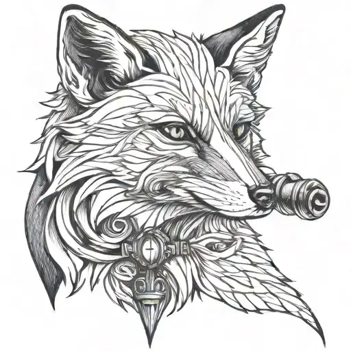 Fox With Pipe