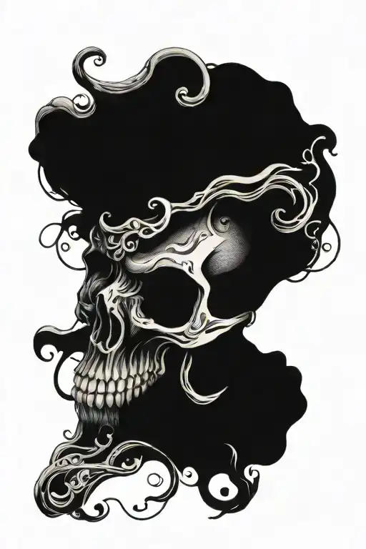 Atypical Black Pink Skull