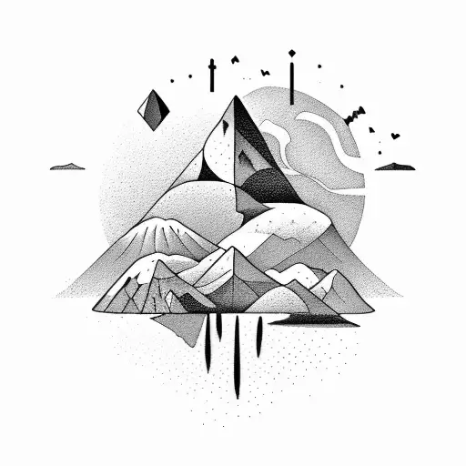 An Abstract Representation Of Love Depicted As A Desert Landscape