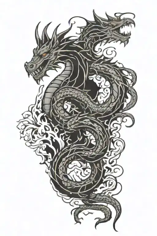 Nice Dragon And Fire And A Sign Of Virgo