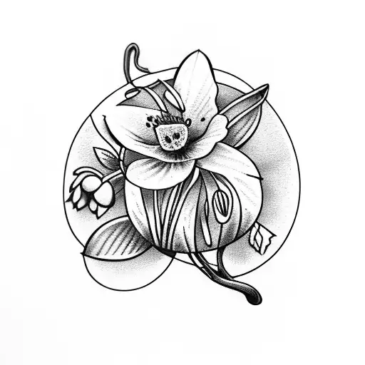 Vine Wrap With Snowdrop And Carnation