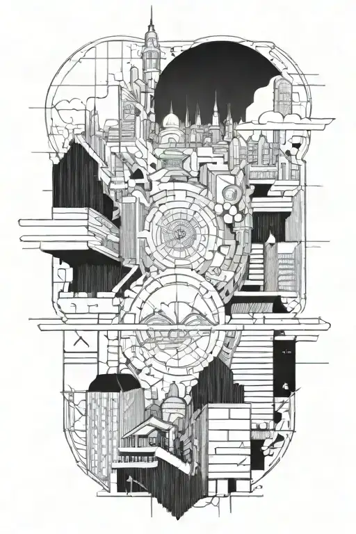 Architectural Blueprint Of A Futuristic Cityscape With Emilio's Name Hidden Within The Design