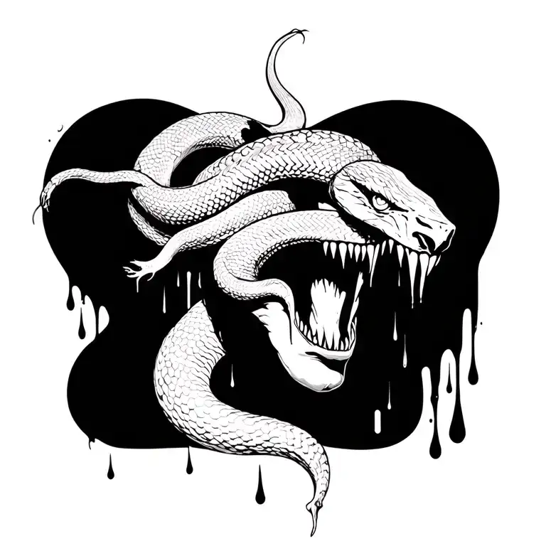 Loki Intertwined With A Snake Dripping Venom On Head