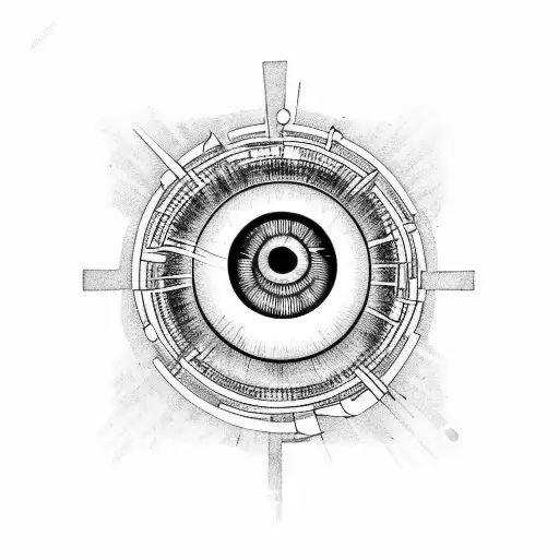 Eyeball Surrounded By Music Notes