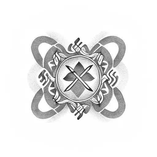 Karma Symbol Intertwined With Coffee Beans