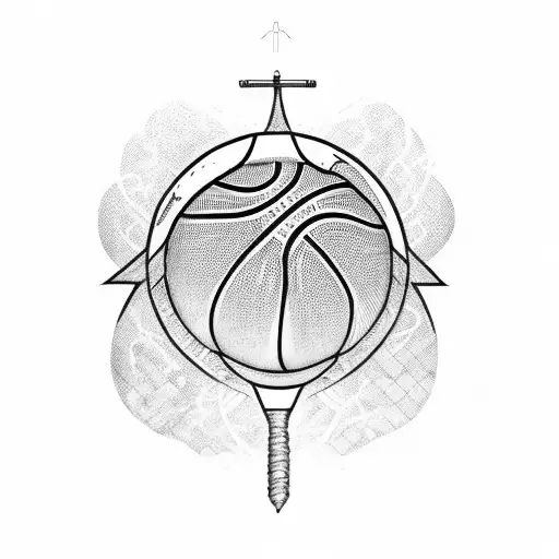 Love And Basketball Intertwined With A Divine Figure