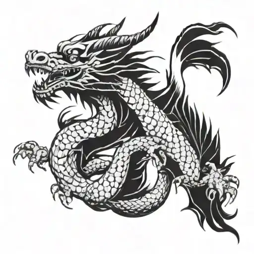 Japanese Dragon Flying