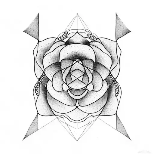 Geometric Design Featuring Jensen And Jayden's Birth Flowers