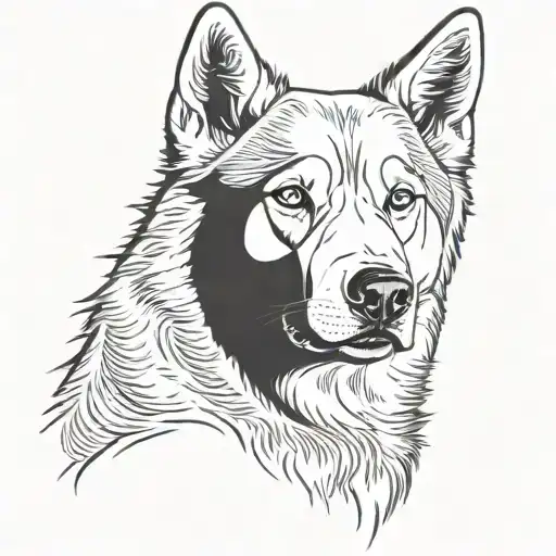 White Siberian Husky Dog