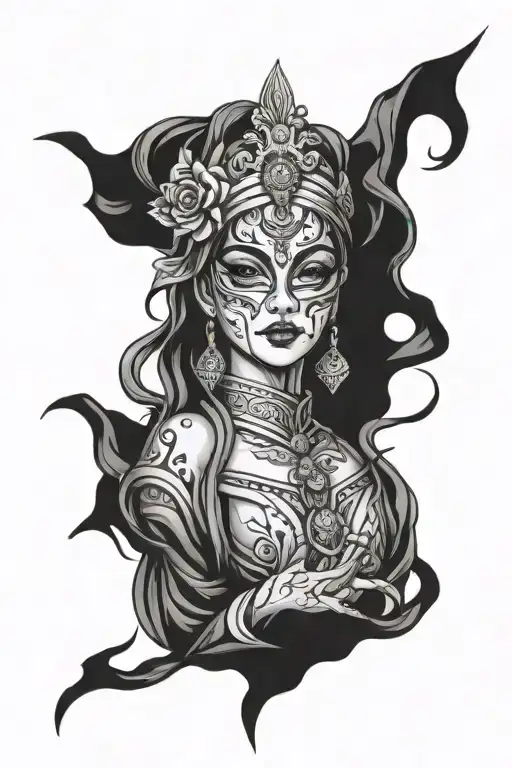 Blindfolded Female God Of Mercy