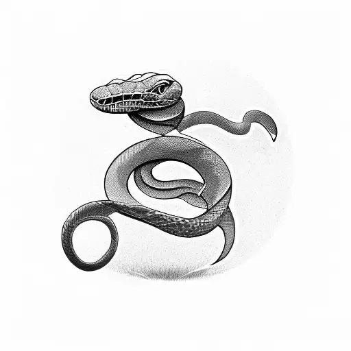 Snake In The Shape Of The Letter J