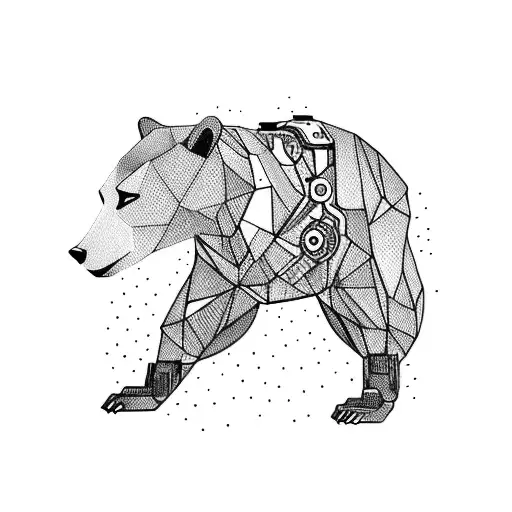 Cyberpunk Meditation Bear Space