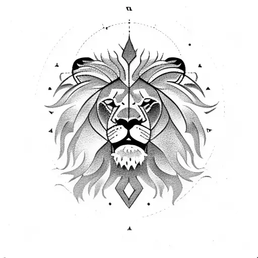 Lion Astrology Symbol With Clouds