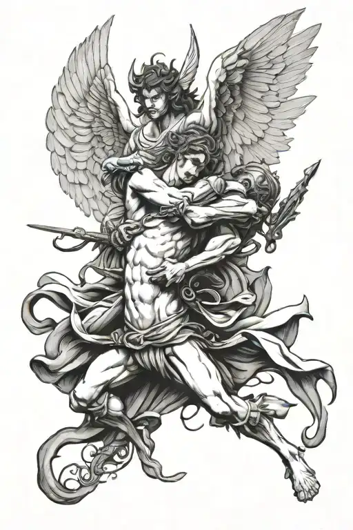 Angel Fight With Demon