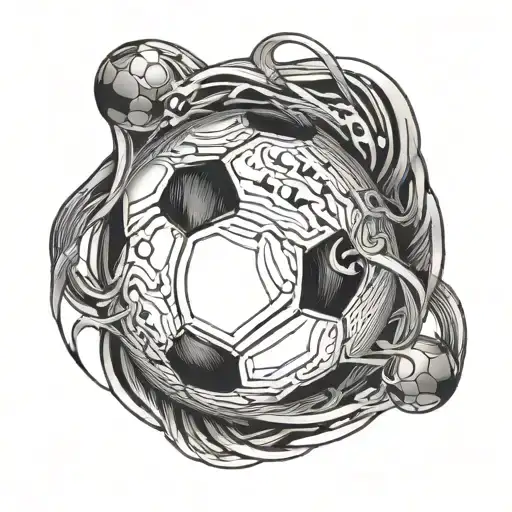 A Soccer Ball Morphing Into A Musical Note