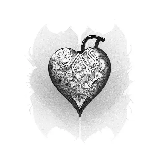 A Stylized Heart With A Portrait Of Elaine Incorporated Into The Design