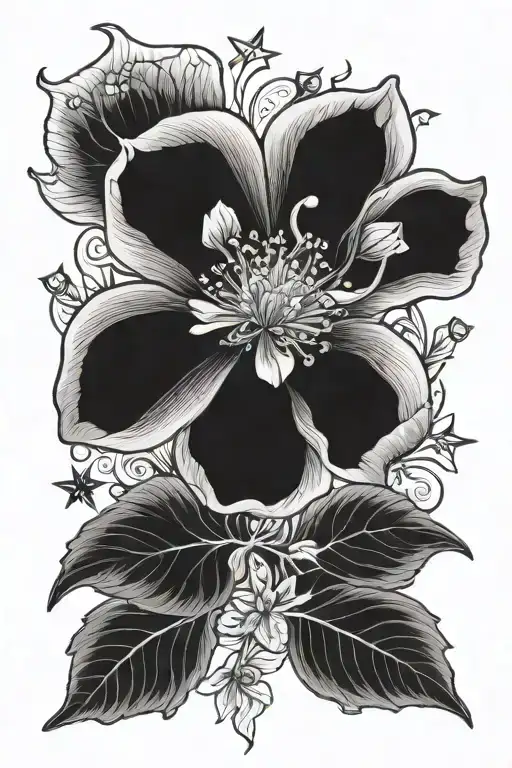 Anemone Flower With Star Merging Together