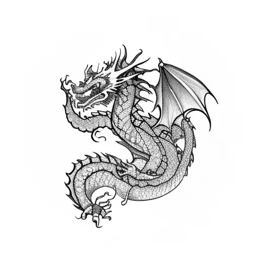 Dragon With Libra Symbol