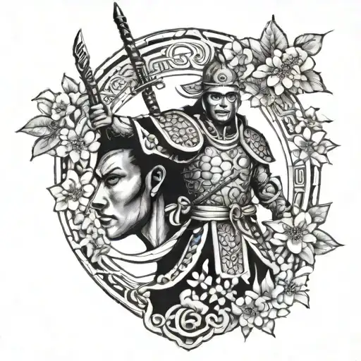 Filipino Warrior In Korean Cherry Blossom