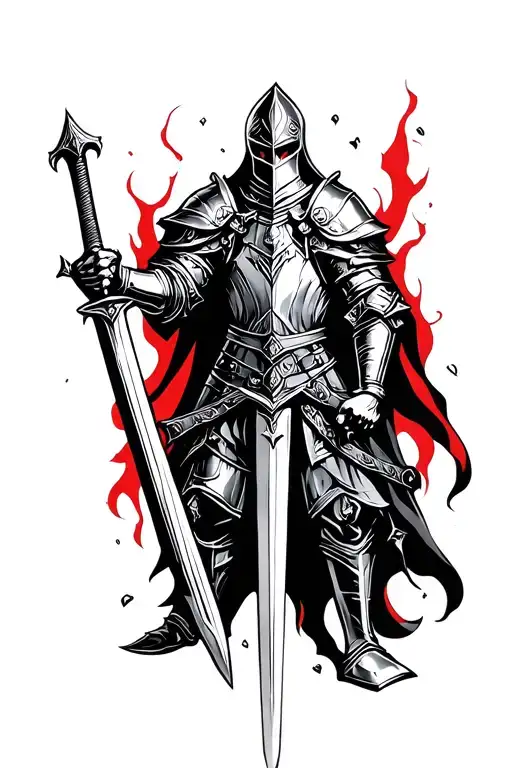 Knight Holding A Sword