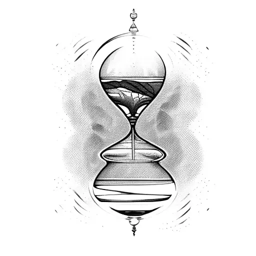 Hourglass With Da Vinci Human