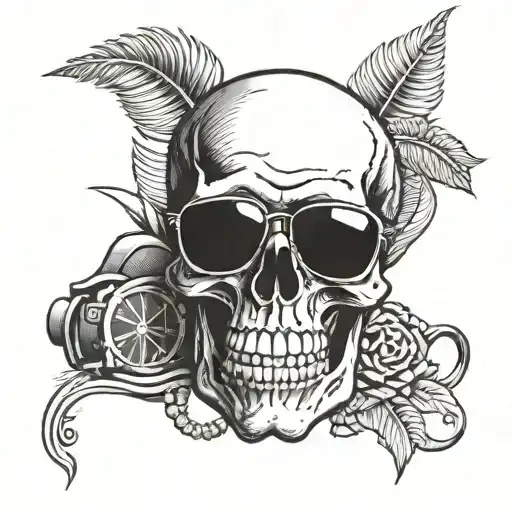 Skull With Sunglasses