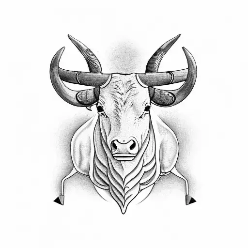 A Texas Longhorn Bull With Musical Notes As Horns