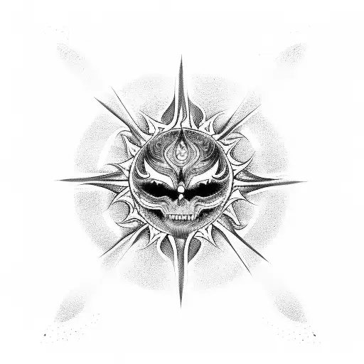 Hollow Sun With Swirling Beams