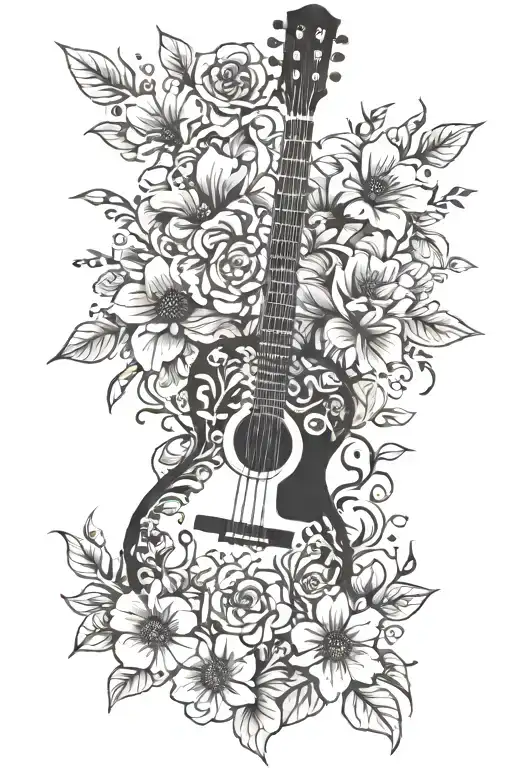 Flower Guitar Made
