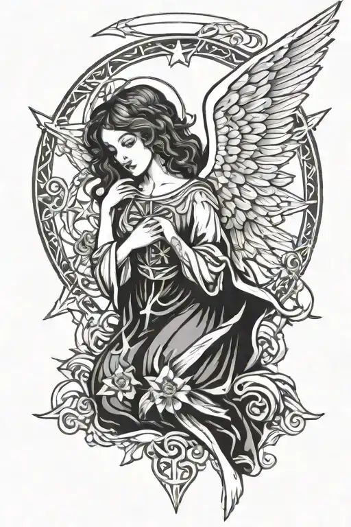 Angel With Maltese Cross