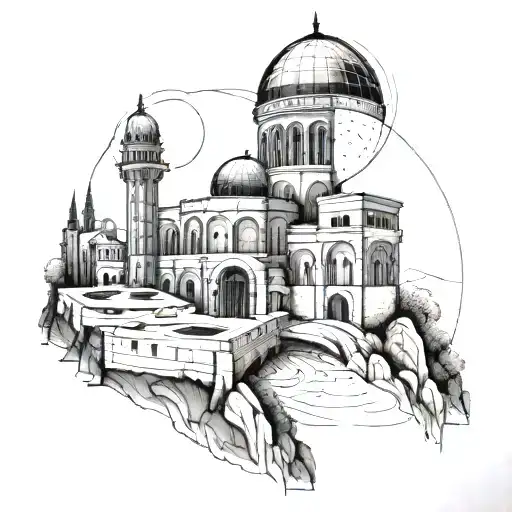 A Tattoo Inspired By Italian Architecture And Star Wars Universe