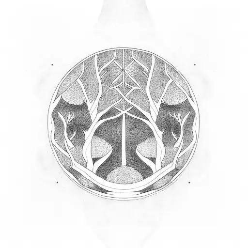 Tree With Roots And Yin Yang Incorporated