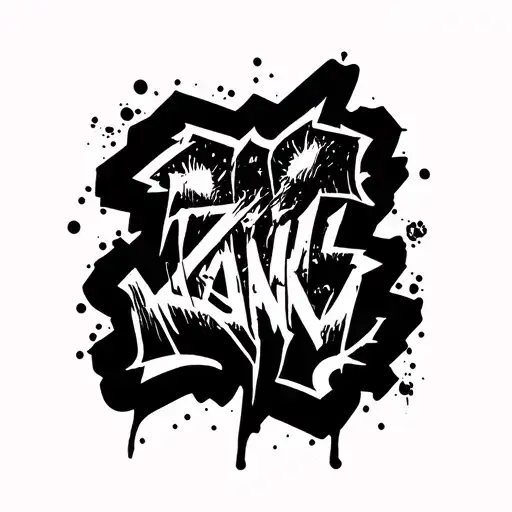 I Need A Dark Tattoo In The Style Of Graffiti With A Dark Scruff To Interrupt The Old