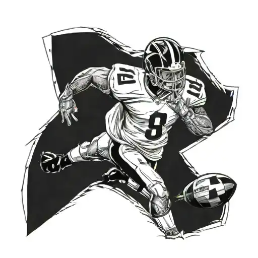 Football Player Wearing