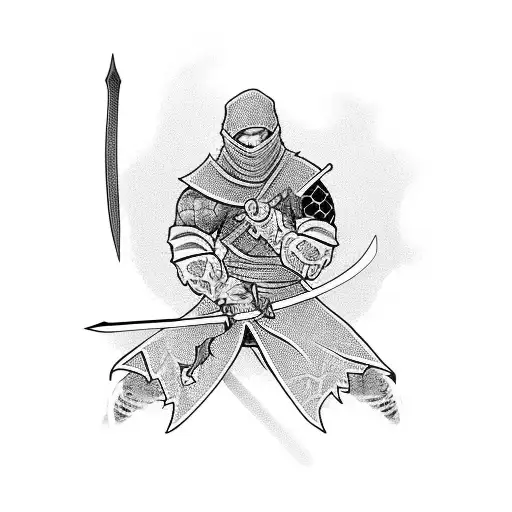 Ninja Holding Sword