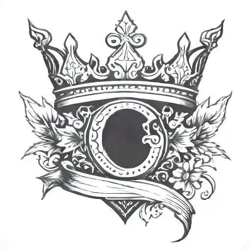 Kings Crown With The Letter O