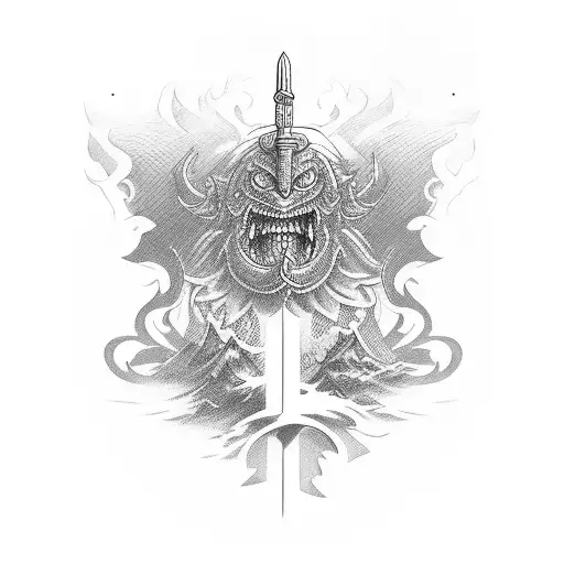 Japonese Sword Whith Sneak Arown