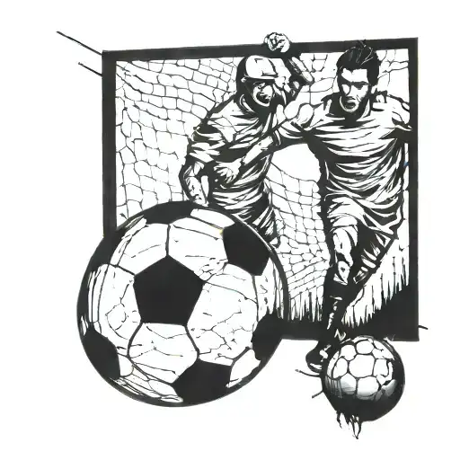 A Surreal Tattoo Symbolizing Betrayal And Resilience Through Football Imagery