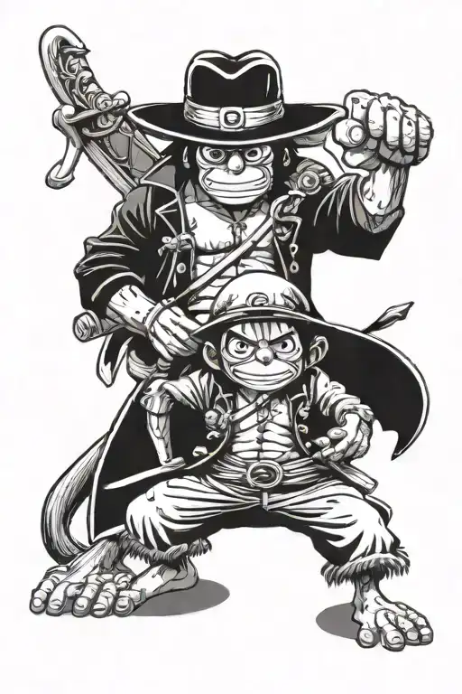 One Piece Zorro And Ruffy D Monkey