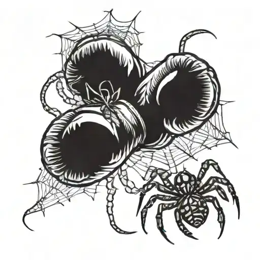Boxing Gloves And Spider