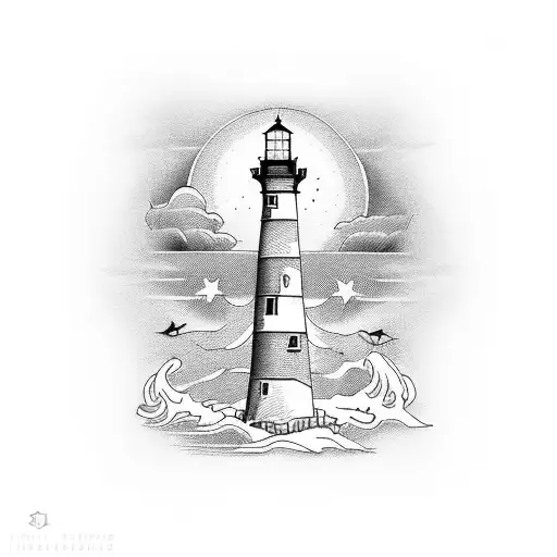 Lighthouse Old School With Strios