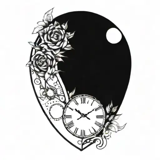 Clock With Flowers Growing Inside