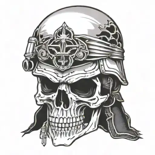 Skull Military Helmet