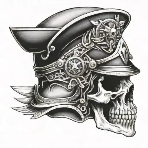 Skull Military Helmet Symetric