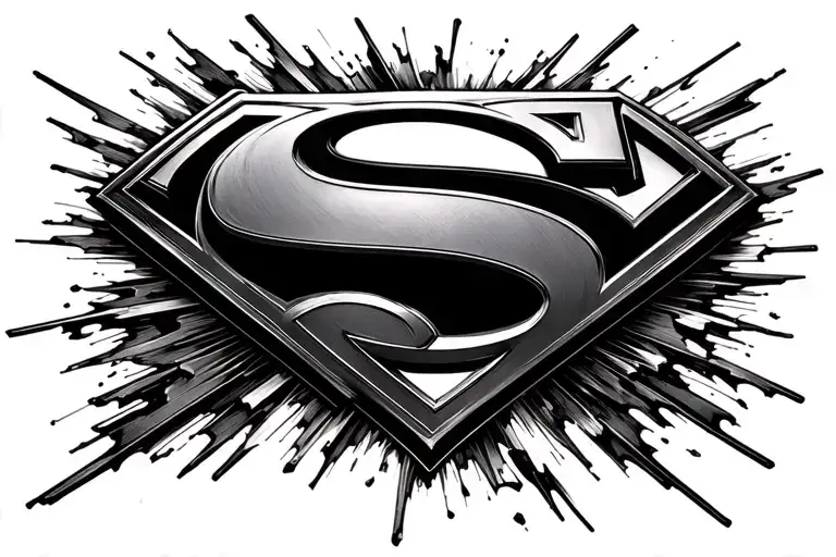 Superman Logo 3D Bursting